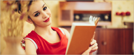 Girl reading book