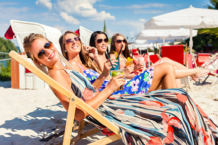 Girls on beach